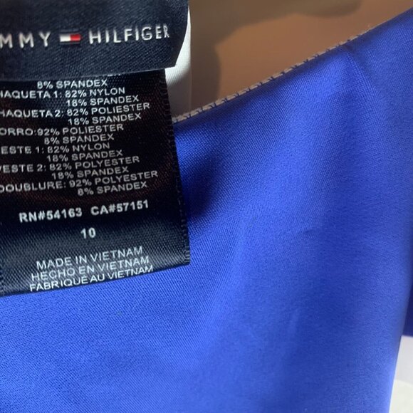 Tommy Hilfiger Women's Ruffled Flounce Blue Strapless One-Piece Swimsuit Size 10 - Picture 5 of 8